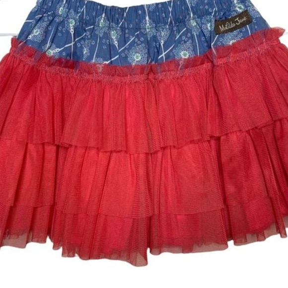 Matilda Jane Skirt Baby Girl Size 2 Amber Pink Tutu Twirl Red Tulle 182048 - Picture 2 of 7